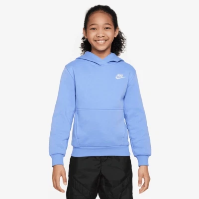 Nike Sportswear Club Fleece Hoodie Kapuzenpullover Kinder Gr XL Blau 158-170 cm
