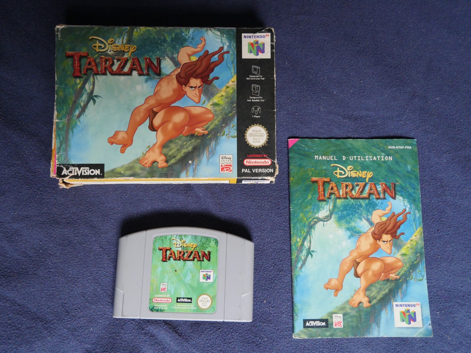Disney Tarzan Nintendo 64 N64 Complet boite et notice Version PAL français