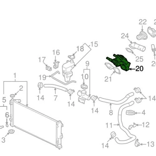 NUEVA CARCASA DE TERMOSTATO OEM para Mitsubishi Lancer 08-13 Outlander 4CYL 1305A358 Foto 3 de 3