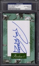 2014 Rick Barry Historic Autograph Peerless II Basketball Auto/27 Graded PSA/DNA