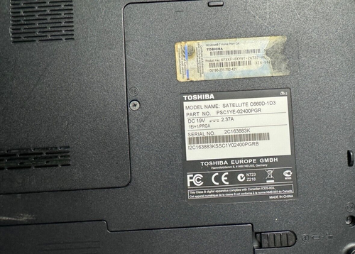 Toshiba Laptop SATELLITE C660D-1D3 15,6" AMD E-450 1,65GHz 6GB RAM Win 10 - Bild 6 von 6