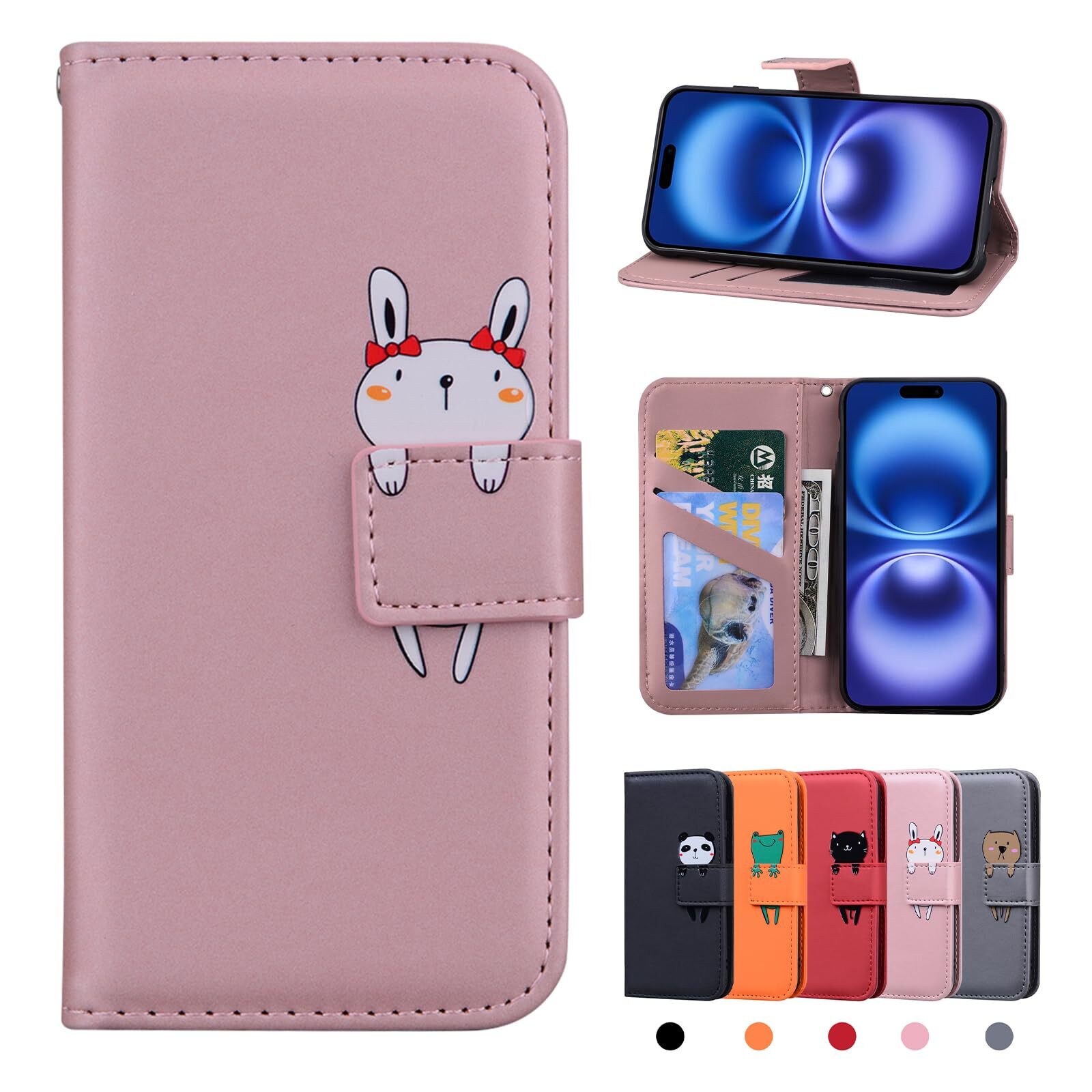 CASAFUNY for iPhone 16 Plus Case Notebook Type Stylish Cover for iPhone 16  341