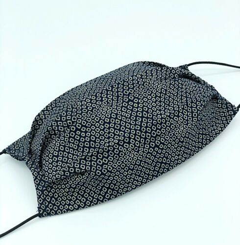Cotton Face Mask With Filter Pocket Washable Handmade Irregular Rhombus Pattern - Picture 2 of 6