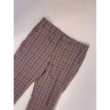 70s Vintage Sears Sportswear Taupe Plaid Trousers  36w