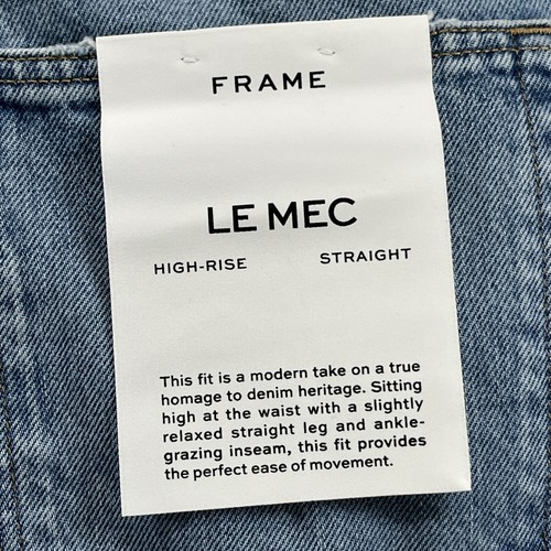 Frame Jeans Womens *33X28* Blue Le Mec Button Fly High Rise Loose Fit New *Read* - Picture 15 of 22