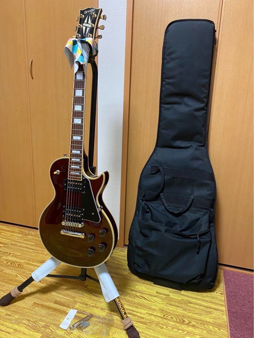 Orville Les Paul Custom EMG 81×2 Orville Les Paul Custom EMG 81 Black Made in Japan Electric