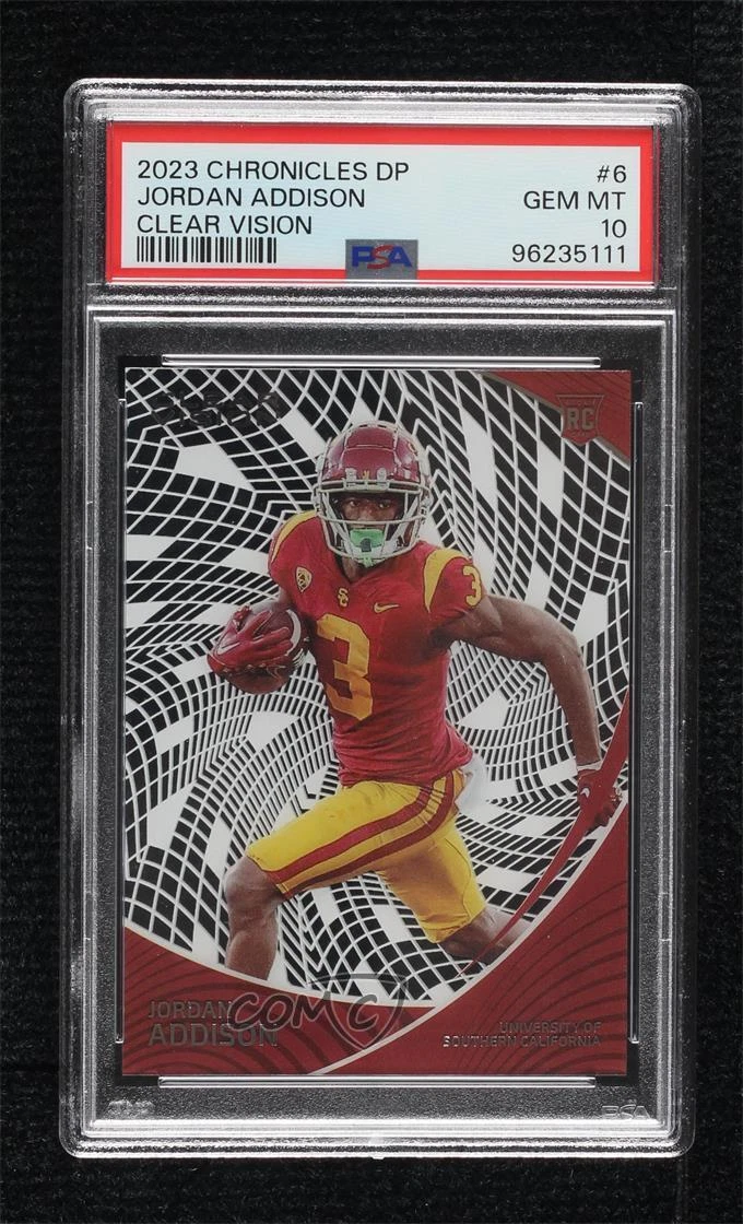 Jordan Addison Panini Chronicles Draft Picks Clear Vision #6 Base