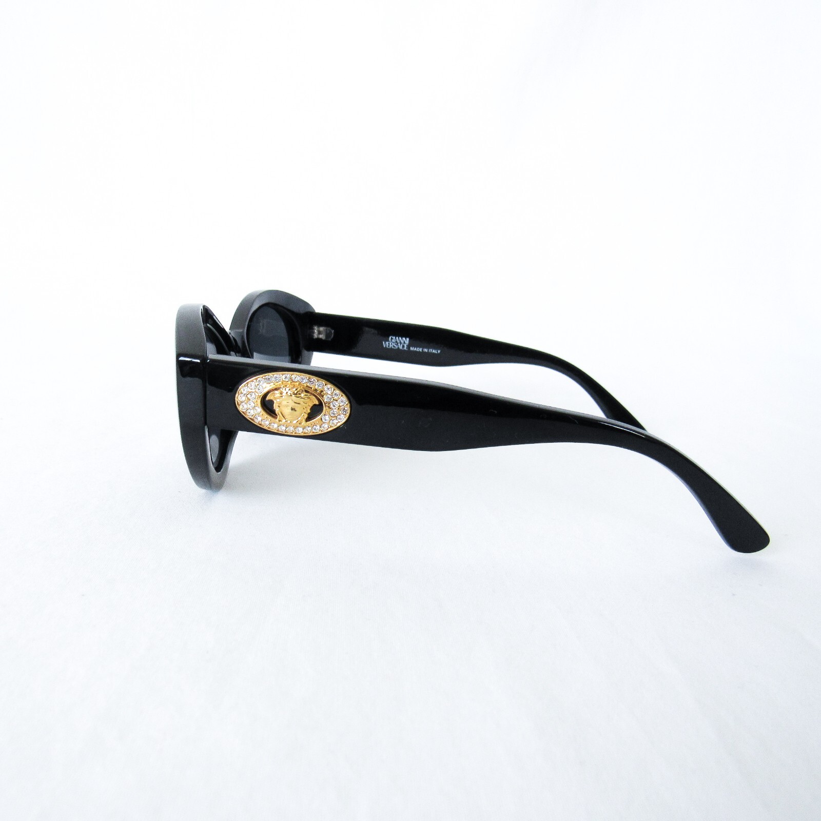 RARE! 100percent AUTHENTIC VINTAGE 1990’S GIANNI VERSACE BLACK SUNGLASSES CZ Crystals image 10