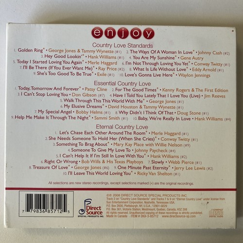 Enjoy - The Greatest Country Love Songs of All Time (3 CD, 2008, Direct Source) - Imagen 2 de 8