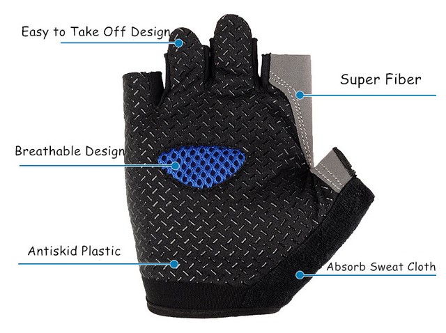 Road Bike Cycling Half Finger Gloves BMX Bicycle Riding Race Fingerletb
