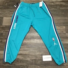 Air Jordan NBA Charlotte Hornets Showtime Dri-Fit Pants Sz 2XL 75th Anniversary