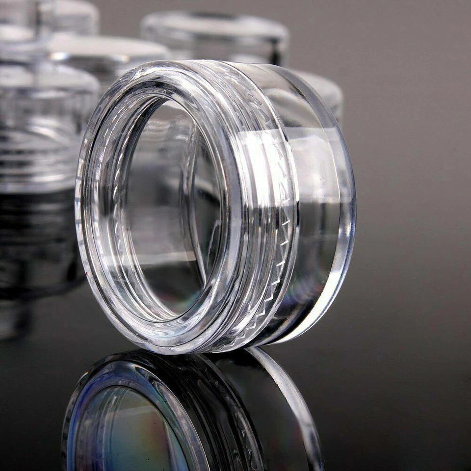 2g-10g Empty Clear Round Plastic Cosmetic Container Sample Makeup Pot Jar Travel - image 3 of 4