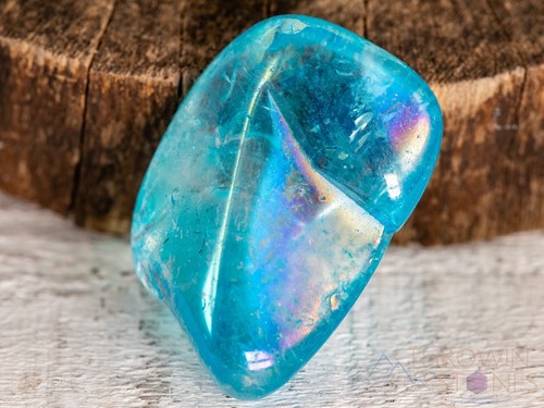 Blue AQUA AURA QUARTZ Tumbled Healing Crystals and Stones, Unique Gift, E1689 - Picture 7 of 10