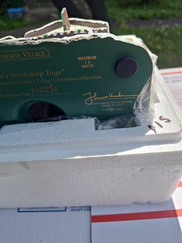 Hawthorne Village Santa's Workshop Toys Sleigh Thomas Kincade Christmas New - Picture 10 of 19
