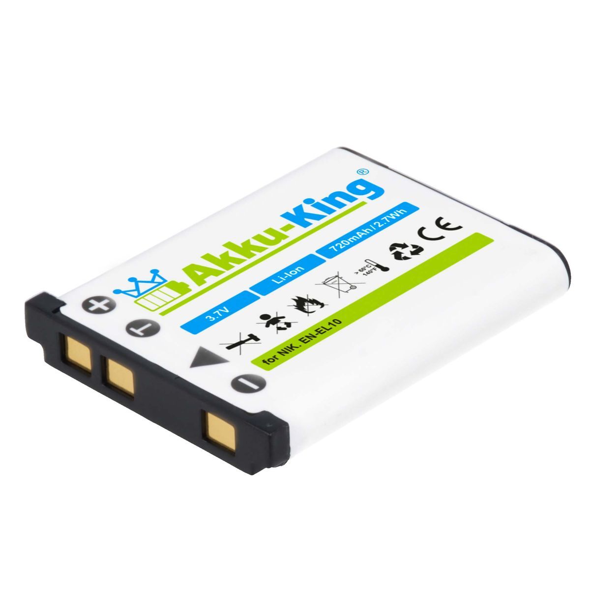 EXTENSILO 3er-Set Akkus – 700 MAh, 3,7 V, Kompatibel Mit Traveler Super Slim Kameras