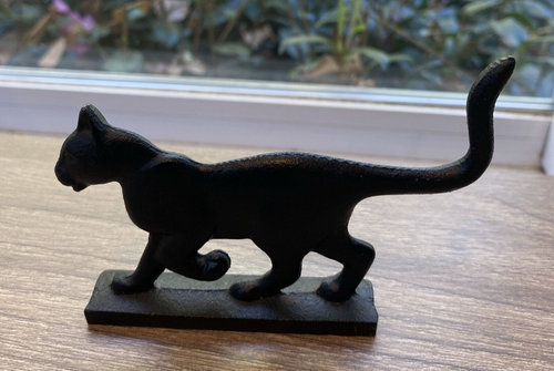 Gatto nero in metallo vintage da collezione 1986 TFM Franklin come nuovo Halloween - Foto 13 di 13