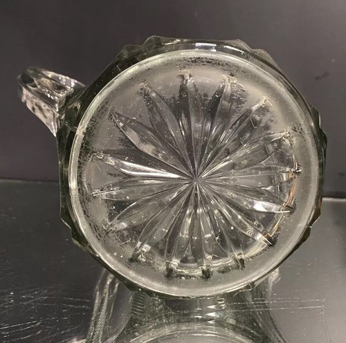 Early American Pattern Glass Pitcher--Palm Pattern--7.0"--Nice Clear Crystal-BUY - Picture 5 of 13
