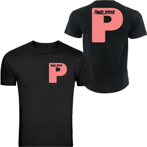 Camiseta Powerstroke Diseño Big P Unisex Color Negro Delantero y Trasero S - 5XL - Imagen 26 de 33