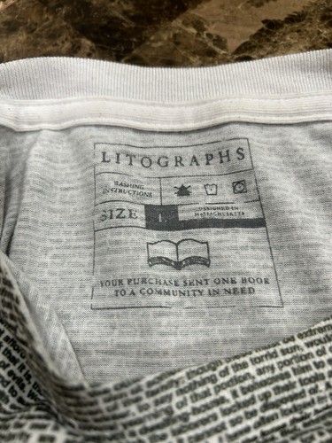 Lithographien Shirt Erwachsene Large grau weiß Druck Walden Henry David Thoreau - Baum - Bild 7 von 10