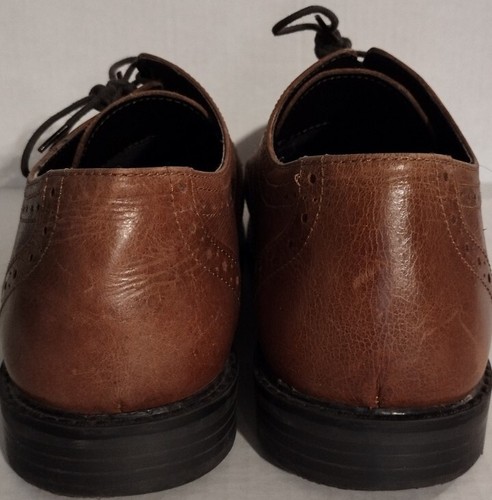 Wingtip Brown Leather Brogue Oxford Shoes 11.5 Red Tape Dressy Lace Work Office - Picture 4 of 7