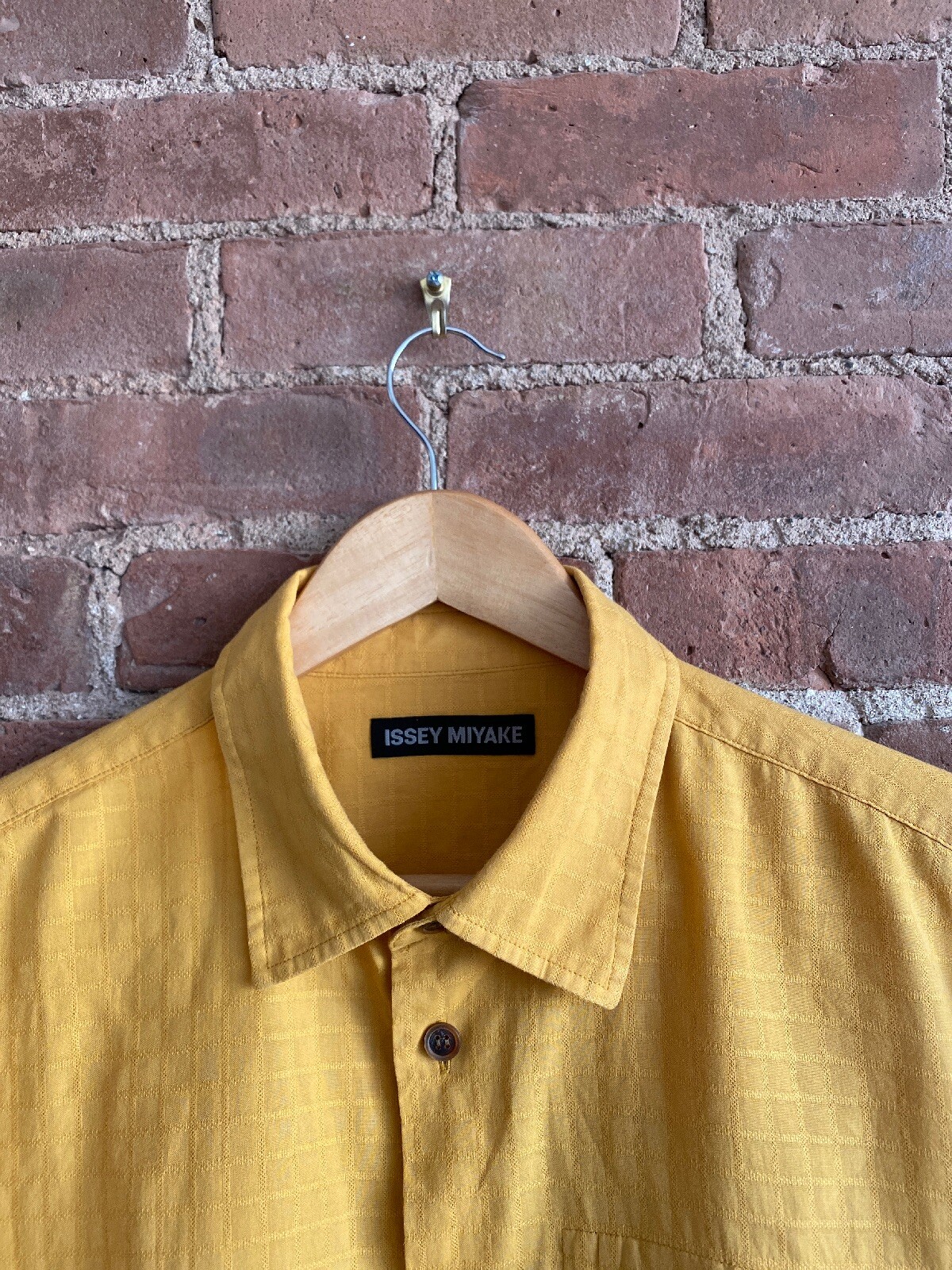 Issey Miyake Mens Shirt Sz Large, Citrus Orange 1… - image 2