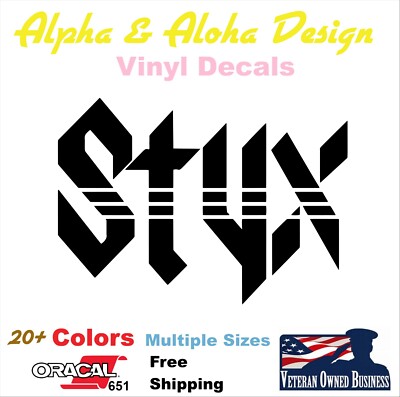 Styx Band Die Cut Vinyl Decal Truck Car Sticker Laptop Window