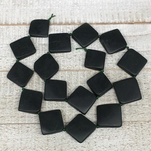 103.5g,19mm-23mm,17 Beads,Natural Serpentine Square Beads Strand, 18",BN280 - Picture 2 of 6