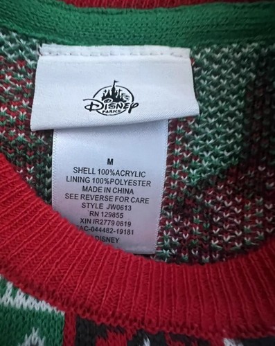 Disney Parks Light Up Ugly Christmas Sweater Mickey Minnie Holiday Castle Read - Picture 3 of 4