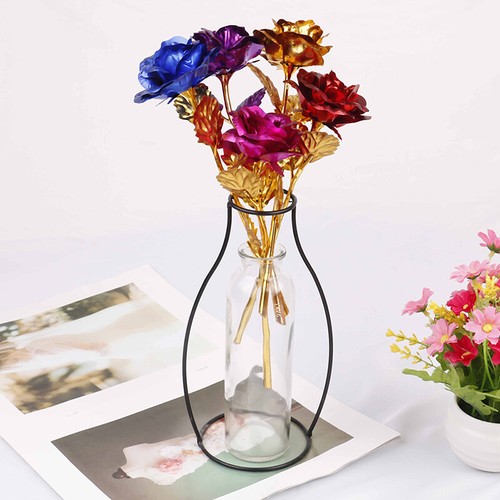 24k gold plated golden rose flowers anniversary valentine's day lovers' gift Fs - Picture 4 of 16