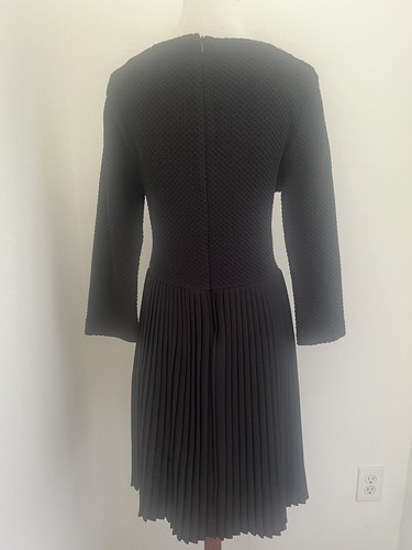 Vestido Anthropologie Ganni NUEVO Con Etiquetas Talla M Negro Fulton Mangas 3/4 - Imagen 8 de 10