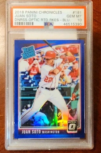 Juan Soto [Blue] #181 2018 Panini Chronicles Donruss Optic Rated Rookies card