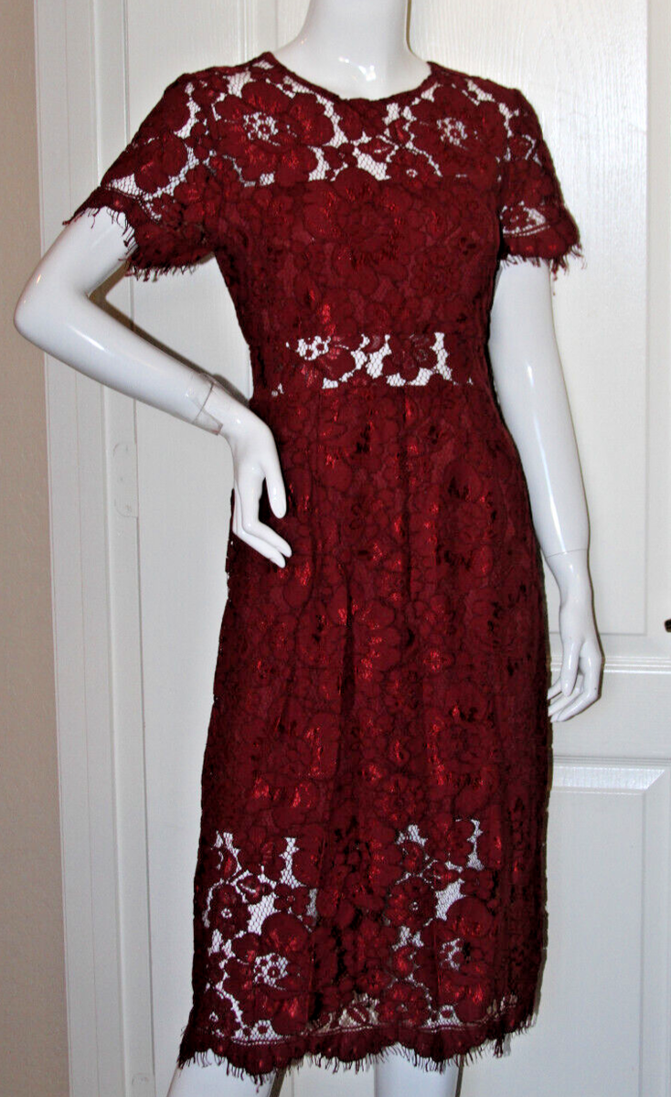NSR Floral Lace Midi Sheath Dress Sz 8 *1366 NSR Floral Lace Midi Sheath Dress Sz 8 *1366