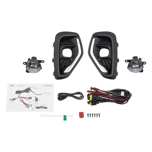 For 23 Ford Escape Front Bumper Fog Light w/Cover&Wire Harness LED Fog Light Kit - Picture 16 of 20