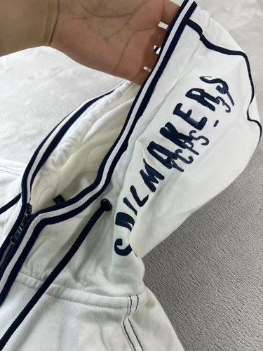 PAUL & SHARK Men's White Full Zip Hoodie sweatshirt Medium Tracksuit Admiral’s - Picture 8 of 13