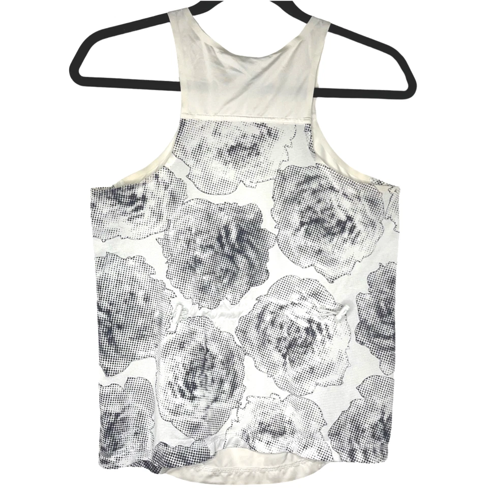 Adidas Stella McCartney Mujer Tanque XS Blanco Correr Adizero Floral Espalda Corredora Deportes Foto 2 de 4