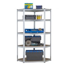 Galvanised Corner Shelving/Racking Garage Storage Unit Shelves 175kg 1800mm H