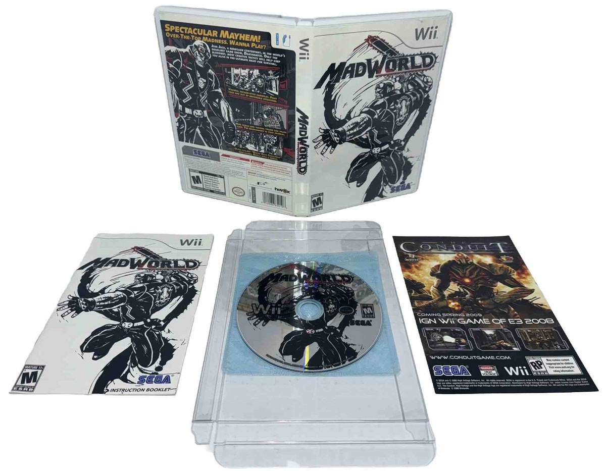 MadWorld Nintendo Wii Complete CIB w/ Manual Inserts Minty Disc