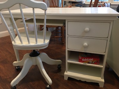 Pottery Barn Kids White Desk With Pottery Barn Chair Ebay