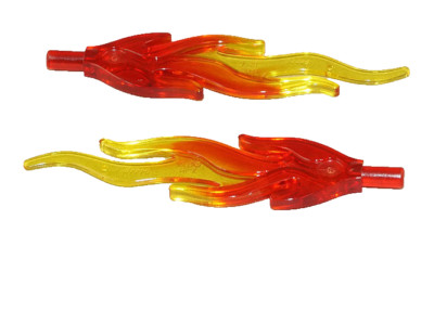 LEGO - 2 Flammen gross transparent - rot gelb / Flamme / 85959pb01b NEUWARE 