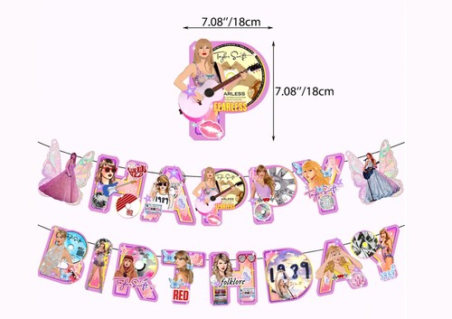 Taylor Swift Birthday Party Decors, Swiftie Cake Topper Balloons Banner - Picture 5 of 11