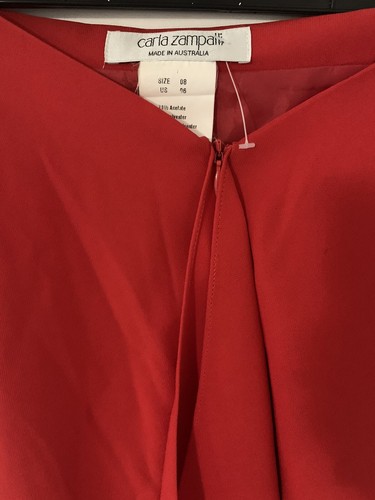 Carla Zampatti Flame Waterfall Skirt In Red NWOT Size 8 SOLD OUT ITEM (lc12) - Picture 4 of 5