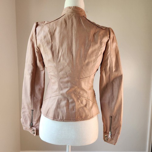 Black Rivet Pink Womens Biker Jacket Size XL Pleather Faux Leather sz Small - Picture 10 of 10