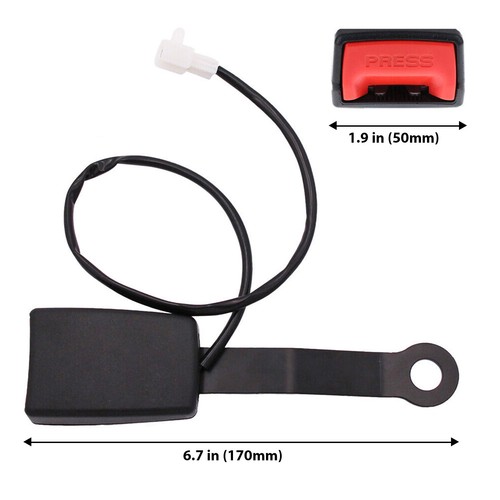 Car Driver Front Seat Belt Buckle Socket Plug Clip Connector w/ Warning Cable 1X - Picture 2 of 9