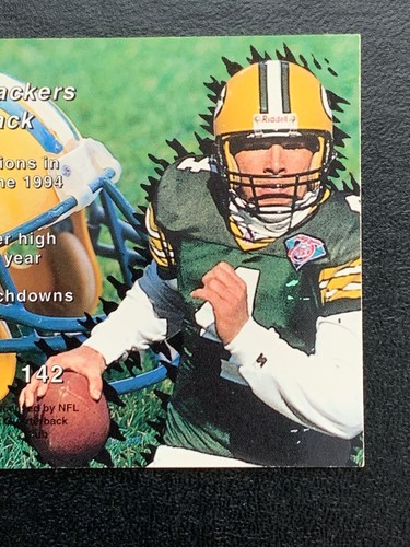 Tarjeta de fútbol americano Pacific Prisms 1995 #142 Brett Favre Green Bay Packers - Imagen 6 de 6