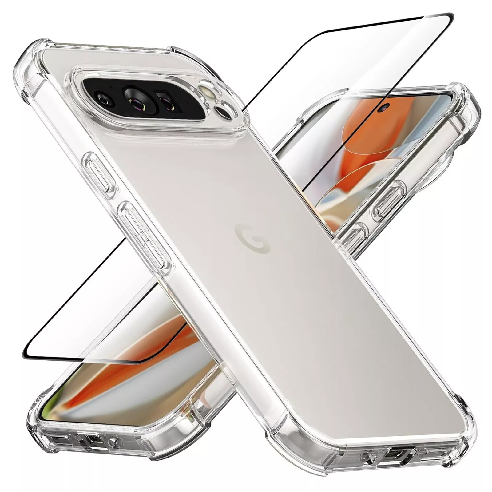 Shockproof Clear TPU Protective Case For Google Pixel 9 Pro XL/9 Pro/8 Pro/7A/6