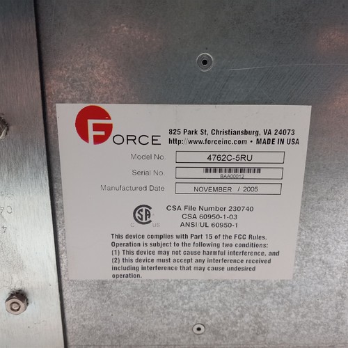 Force 4762C-5RU Optical Transport Platform Network w/Networking Input Cards - Photo 5/7