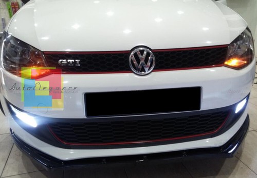 VW POLO 6R 6C 2009 AL 2016 LIP SPOILER SOTTO PARAURTI ANTERIORE ABS NERO .- - Imagen 9 de 12
