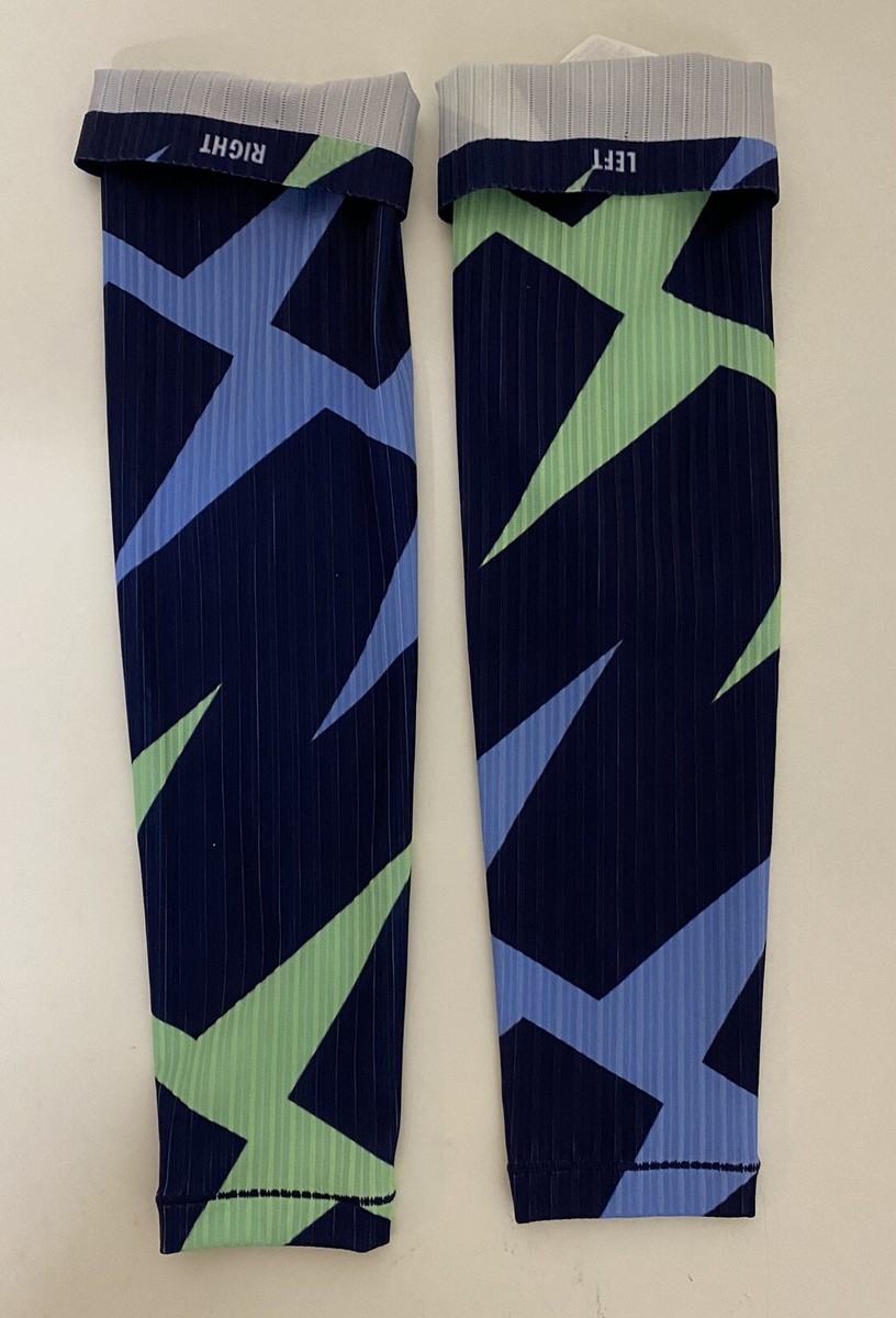 Nike Pro Elite Running Arm Sleeves Sz Large Blue Green Made Nike Pro Elite Running Arm Sleeves Sz Large Blue Green Made