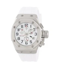 Swiss Legend 10535-02-BLKRA Trimix Women Diver Chronograph Watch White NEW!