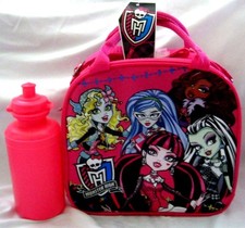Monster High with Friends Pink Lunch Bag with Water Bottle Strap-New withTags